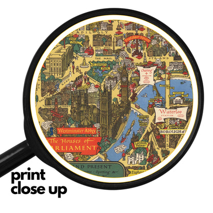 London Town Vintage Map – Wooden Jigsaw Puzzle