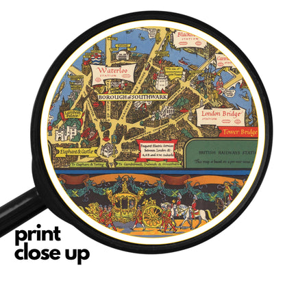 London Town Vintage Map – Wooden Jigsaw Puzzle