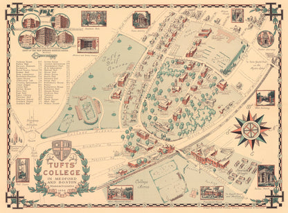 Tufts College 1852 by Chase - Wooden Jigsaw Puzzle