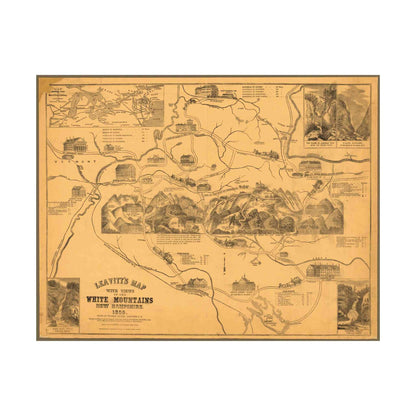 Leavitt's White Mountains Map by Leavitt - Wooden Jigsaw Puzzle