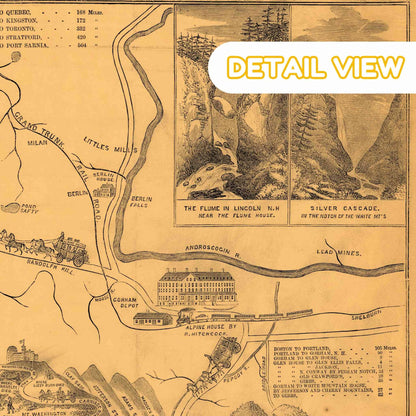 Leavitt's White Mountains Map by Leavitt - Wooden Jigsaw Puzzle