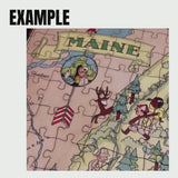 NEW HAMPSHIRE Wooden Puzzle | Vintage Pictorial Map | Adult Jigsaw Puzzles