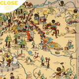 ARIZONA AZ State Wooden Puzzle | Vintage Pictorial Map | Adult Jigsaw Puzzles