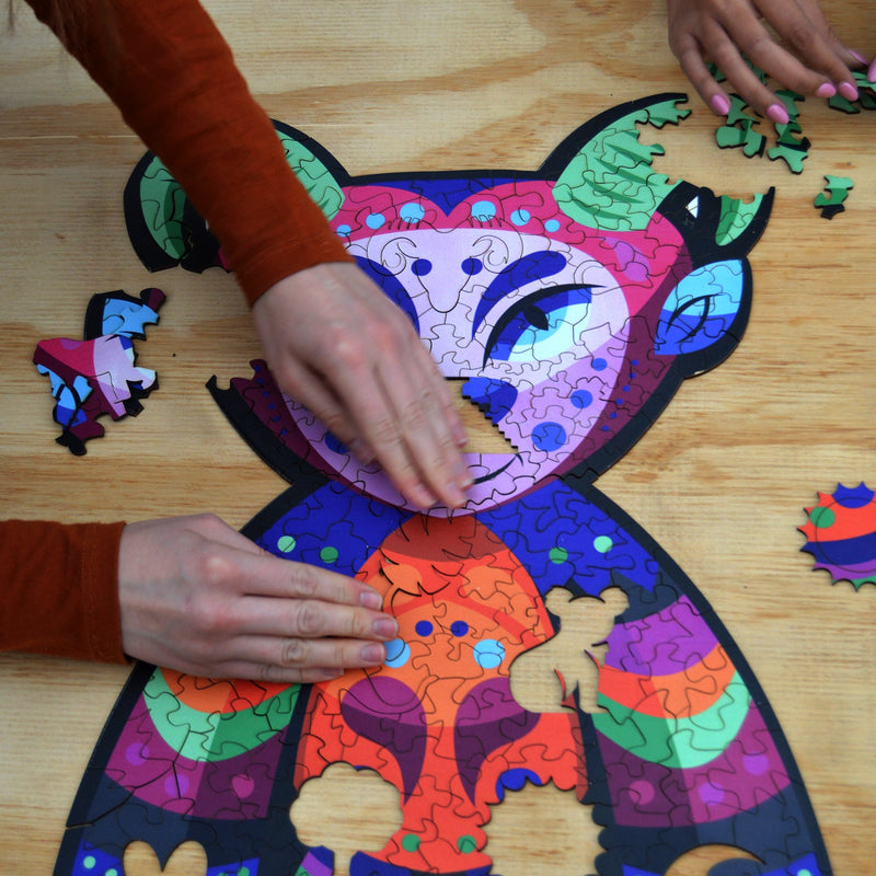 Alebrije Wooden Puzzle "ZIPOLITE" 22 inches tall
