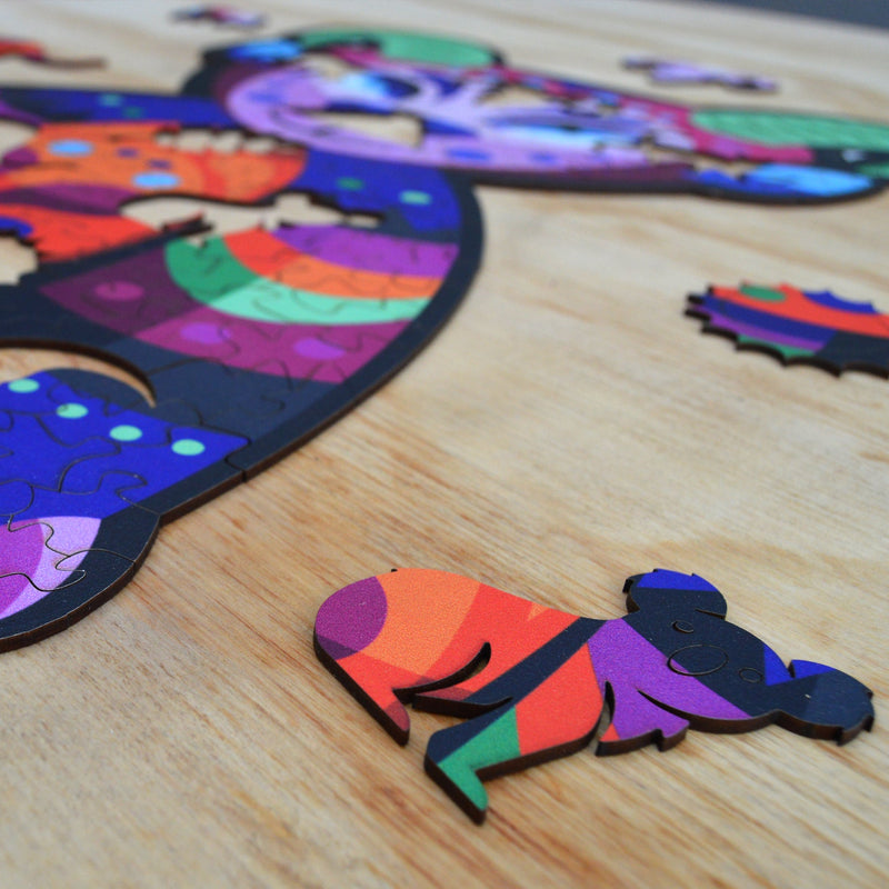 Alebrije Wooden Puzzle "ZIPOLITE" 22 inches tall