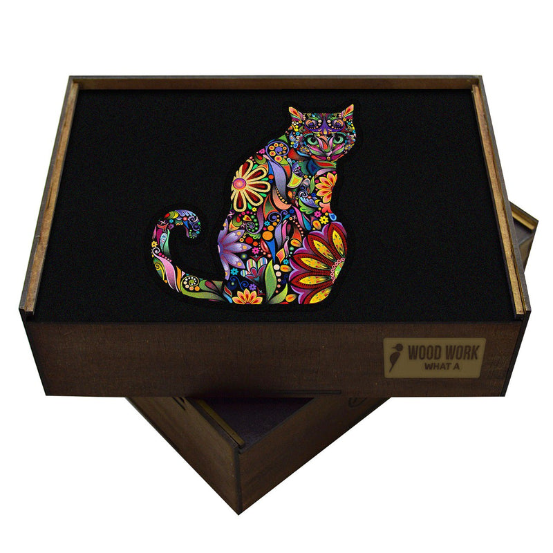 Animal Totem Wooden Puzzle "CAT" | Whimsies edition