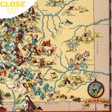 COLORADO Wooden Puzzle | Vintage Pictorial Map | Adult Jigsaw Puzzles