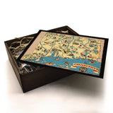CONNECTICUT Wooden Puzzle | Vintage Pictorial Map | Adult Jigsaw Puzzles