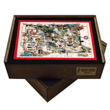 Antique NEW HAMPSHIRE State Map | Wooden Puzzle | Adult Jigsaw | Unique gifts | Map Collector gifts