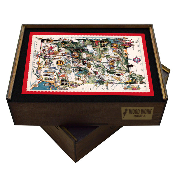 Antique NEW HAMPSHIRE State Map | Wooden Puzzle | Adult Jigsaw | Unique gifts | Map Collector gifts