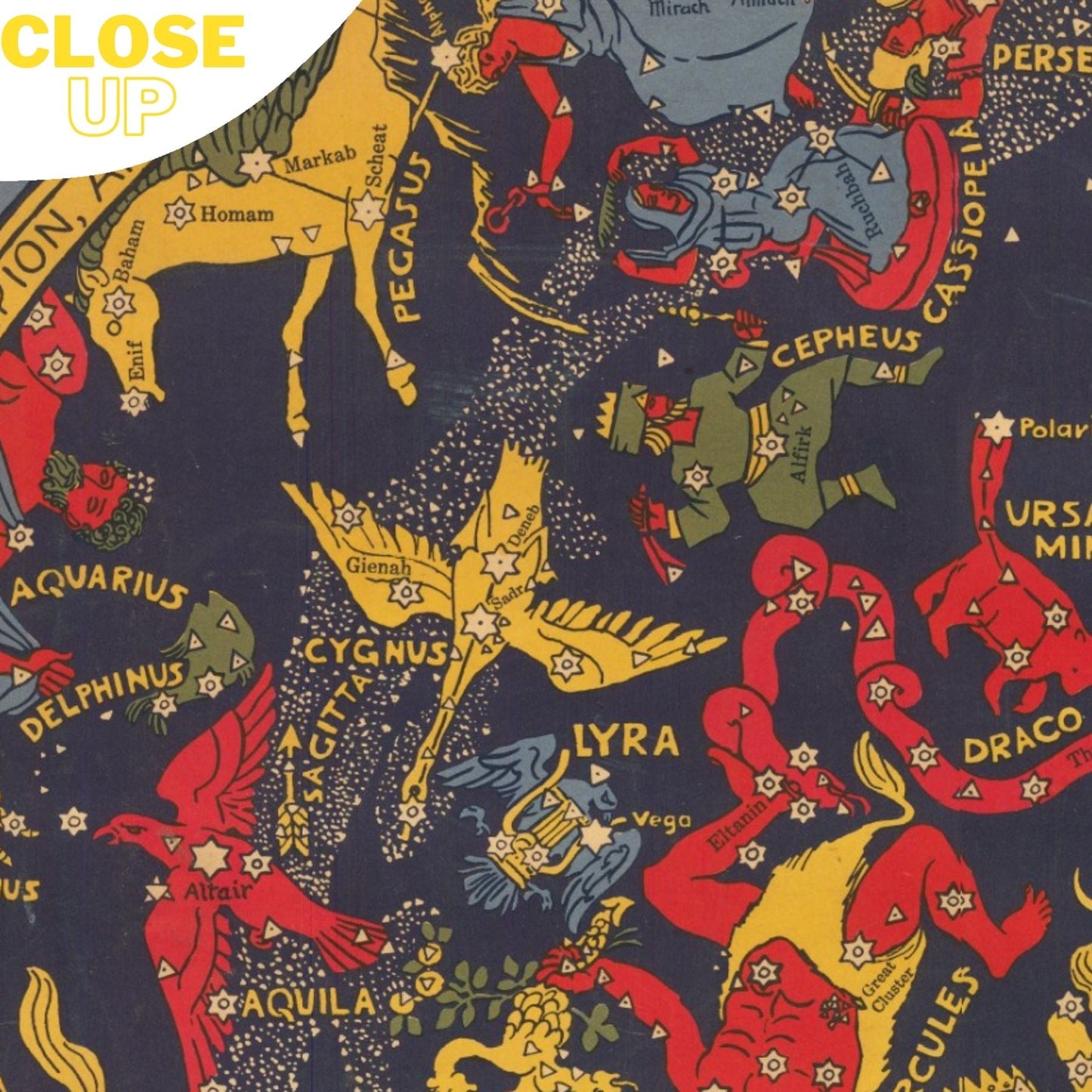 CELESTIAL Map Wooden Puzzle | Vintage art | Horoscopes and Constellations