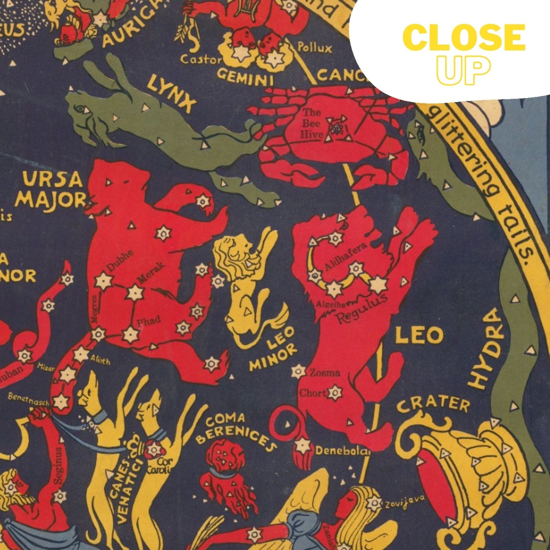CELESTIAL Map Wooden Puzzle | Vintage art | Horoscopes and Constellations