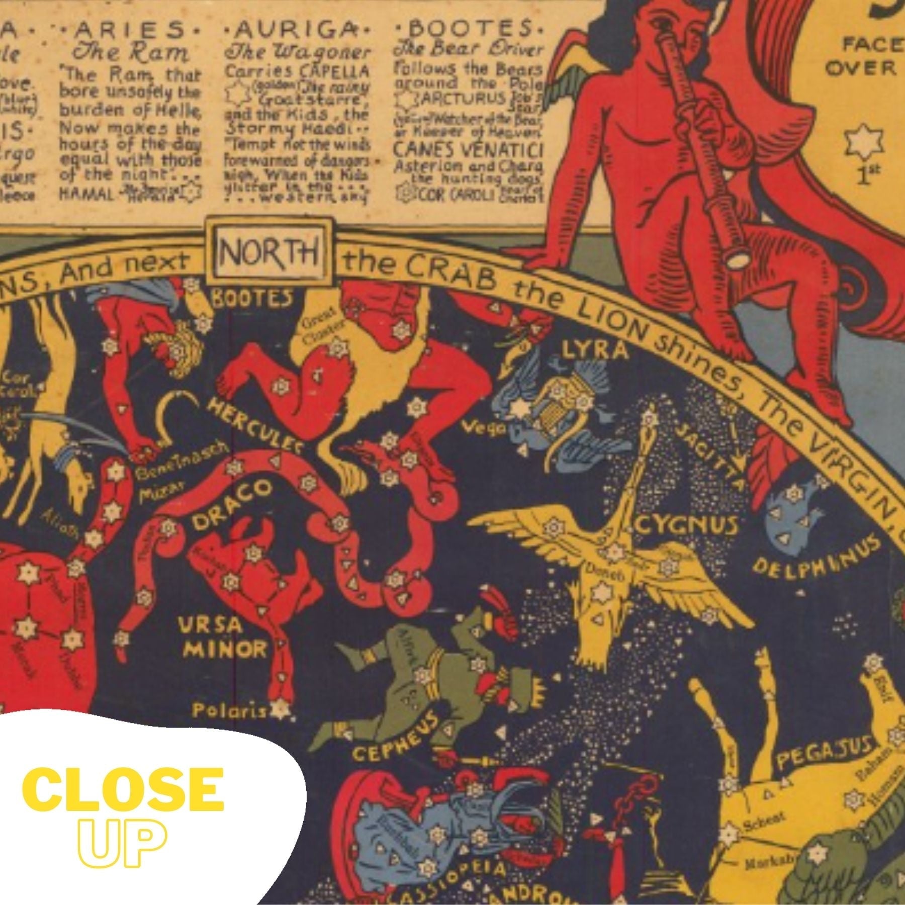 CELESTIAL Map Wooden Puzzle | Vintage art | Horoscopes and Constellations