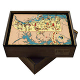 DELAWARE Wooden Puzzle | Vintage Pictorial Map | Adult Jigsaw Puzzles