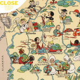 GEORGIA Wooden Puzzle | Vintage Pictorial Map | Adult Jigsaw Puzzles