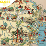 GEORGIA Wooden Puzzle | Vintage Pictorial Map | Adult Jigsaw Puzzles
