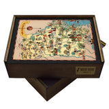 GEORGIA Wooden Puzzle | Vintage Pictorial Map | Adult Jigsaw Puzzles