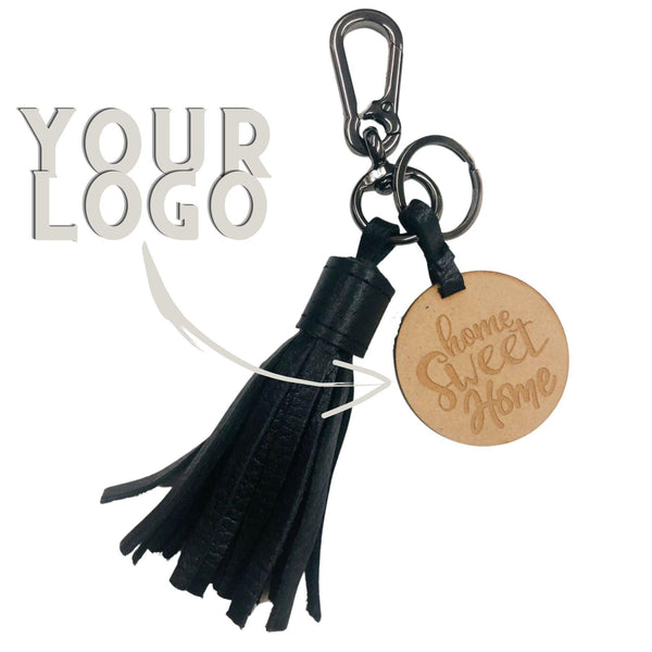 Genuine leather Keychains with your logo | Pack of 20