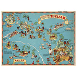 HAWAII Wooden Puzzle | Vintage Pictorial Map | Adult Jigsaw Puzzles