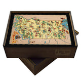 INDIANA Wooden Puzzle | Vintage Pictorial Map | Adult Jigsaw Puzzles
