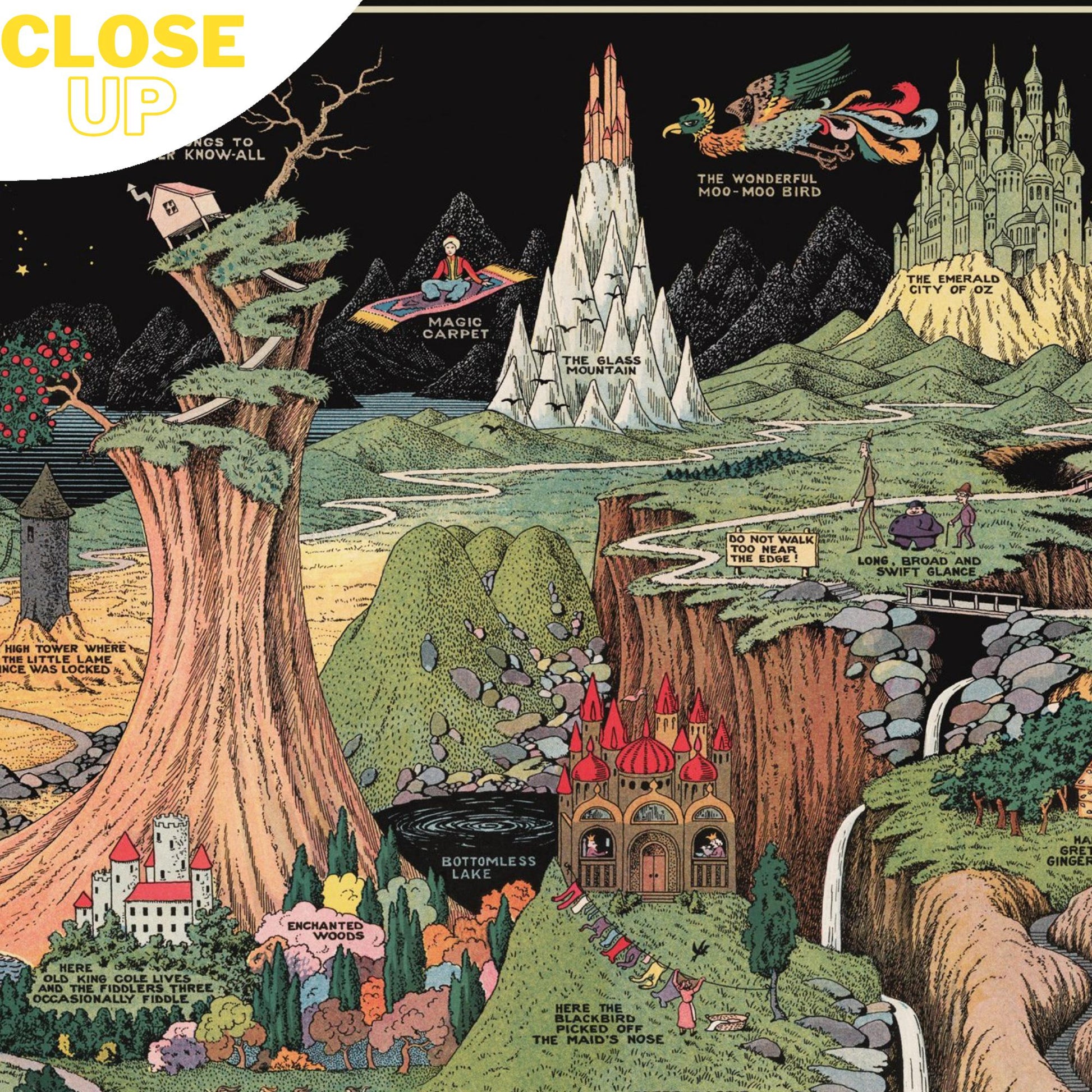 Land of Make Believe Wooden Puzzle, Vintage Fairy Tales, Fairyland art