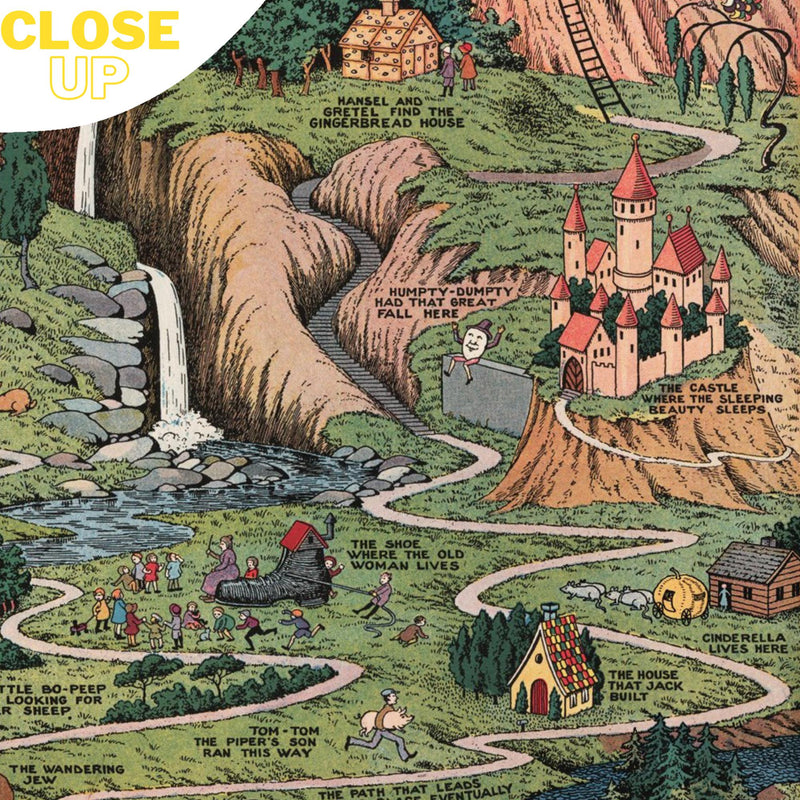Land of Make Believe Wooden Puzzle, Vintage Fairy Tales, Fairyland art