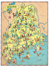 MAINE Wooden Puzzle | Vintage Pictorial Map | Adult Jigsaw Puzzles
