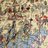 MAINE Wooden Puzzle | Vintage Pictorial Map | Adult Jigsaw Puzzles