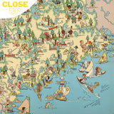 MAINE Wooden Puzzle | Vintage Pictorial Map | Adult Jigsaw Puzzles