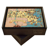 MASSACHUSETTS Wooden Puzzle | Vintage Pictorial Map | Adult Jigsaw Puzzles