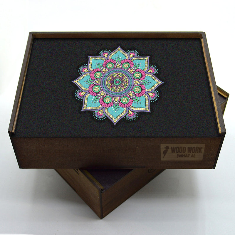 Mandala Wooden Puzzle "BREATH" | Whimsies edition | Adult Jigsaw Puzzle | 23 inches