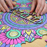 Mandala Wooden Puzzle "BREATH" | Whimsies edition | Adult Jigsaw Puzzle | 23 inches