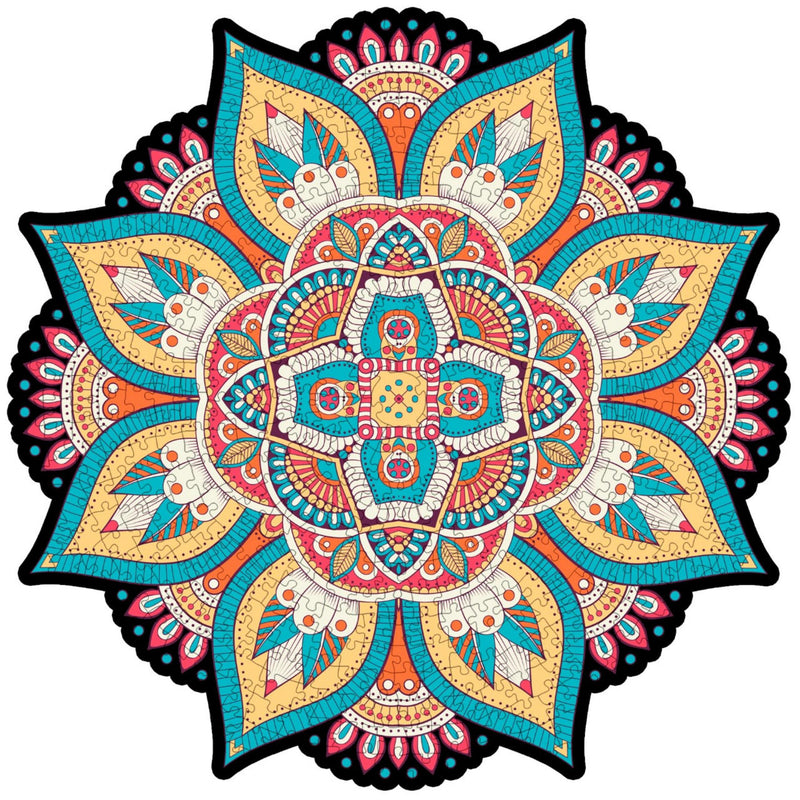 Mandala Wooden Puzzle "FEATHERS" | Whimsies edition | Adult Jigsaw Puzzle | up to 31 inches