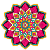 Mandala Wooden Puzzle "FLORA" | Whimsies edition | Adult Jigsaw Puzzle | up to 31 inches