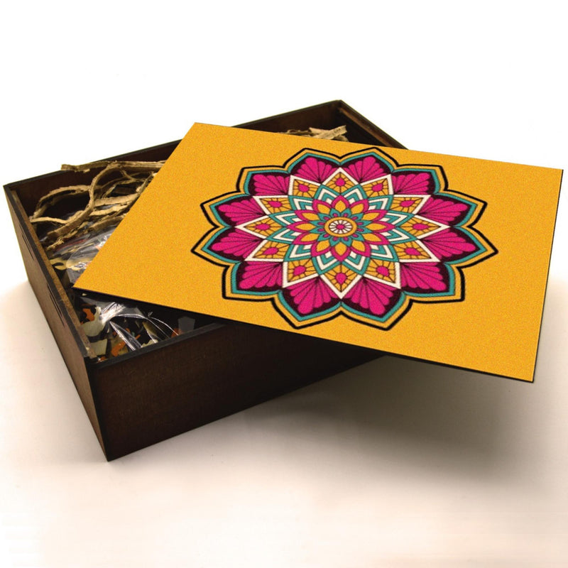 Mandala Wooden Puzzle "FLORA" | Whimsies edition | Adult Jigsaw Puzzle | up to 31 inches