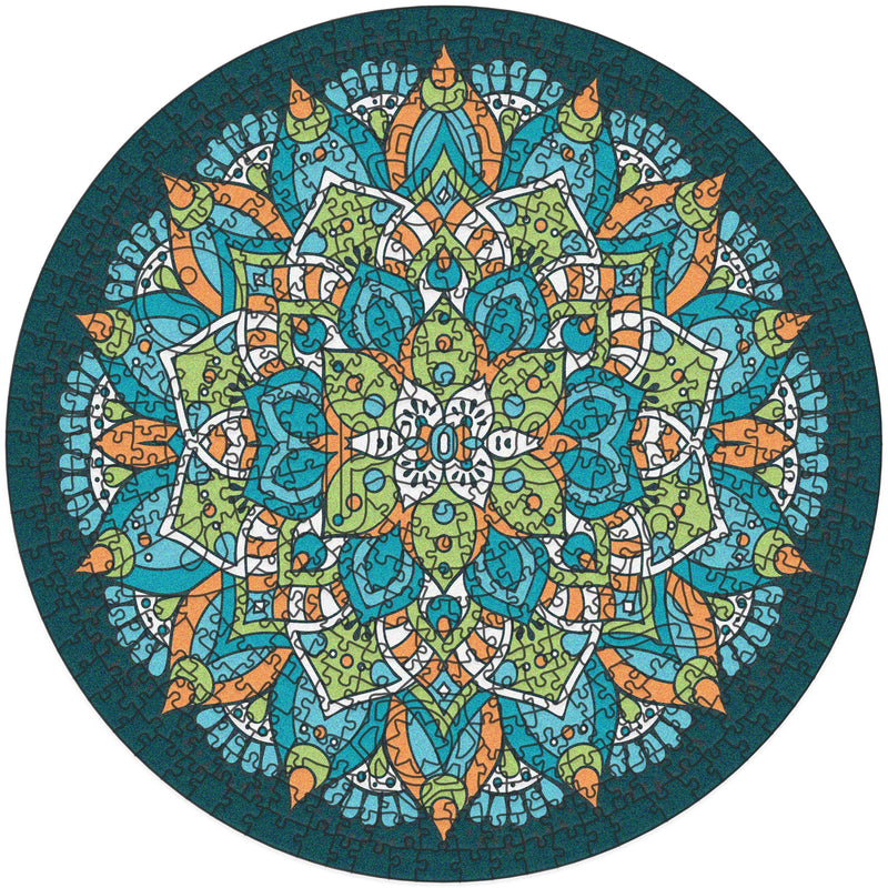 Mandala Wooden Puzzle "PEACE" | Whimsies edition | Adult Jigsaw Puzzle | 23 inches