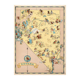 NEVADA Wooden Puzzle | Vintage Pictorial Map | Adult Jigsaw Puzzles