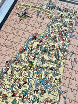 NEW HAMPSHIRE Wooden Puzzle | Vintage Pictorial Map | Adult Jigsaw Puzzles