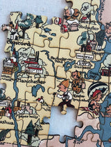 NEW HAMPSHIRE Wooden Puzzle | Vintage Pictorial Map | Adult Jigsaw Puzzles