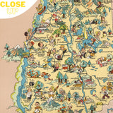 NEW HAMPSHIRE Wooden Puzzle | Vintage Pictorial Map | Adult Jigsaw Puzzles