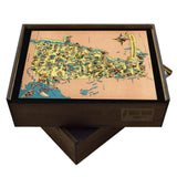 NEW HAMPSHIRE Wooden Puzzle | Vintage Pictorial Map | Adult Jigsaw Puzzles