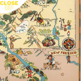 NEW MEXICO Wooden Puzzle | Vintage Pictorial Map | Adult Jigsaw Puzzles