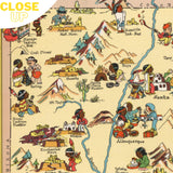 NEW MEXICO Wooden Puzzle | Vintage Pictorial Map | Adult Jigsaw Puzzles