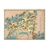 NEW YORK State Wooden Puzzle | Vintage Pictorial Map | Adult Jigsaw Puzzles