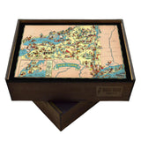 NEW YORK State Wooden Puzzle | Vintage Pictorial Map | Adult Jigsaw Puzzles