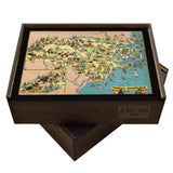 NORTH CAROLINA Wooden Puzzle | Vintage Pictorial Map | Adult Jigsaw Puzzles