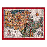 Antique VIRGINIA State Map | Wooden Puzzle | Adult Jigsaw | Unique gifts | Map Collector gifts