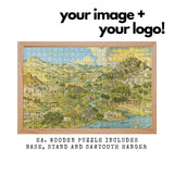 Promotional Wooden Puzzles - Personalized With Your Logo | 100 jigsaw Pieces | Pack of 10