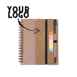 Promotional notepads | Cork Cover | Personalized With Your Logo | Pack of 50