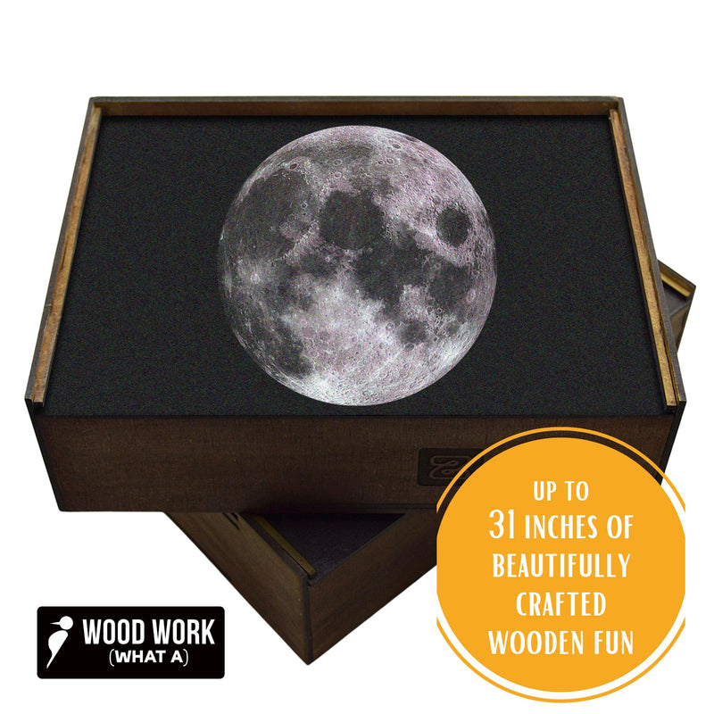 Round Wooden Puzzle "MOON" | 31 inches 1000 pcs | Adult Jigsaw Puzzles